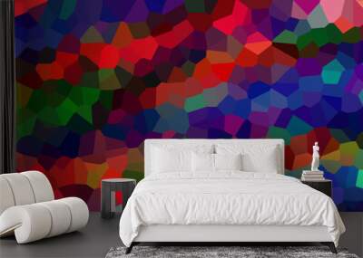 Abstract Rainbow Mosaic Texture Background . Triangular abstract low poly background.Abstract 3d triangular low poly style background.vibrant creative prismatic abstract multicolored background.>< Wall mural